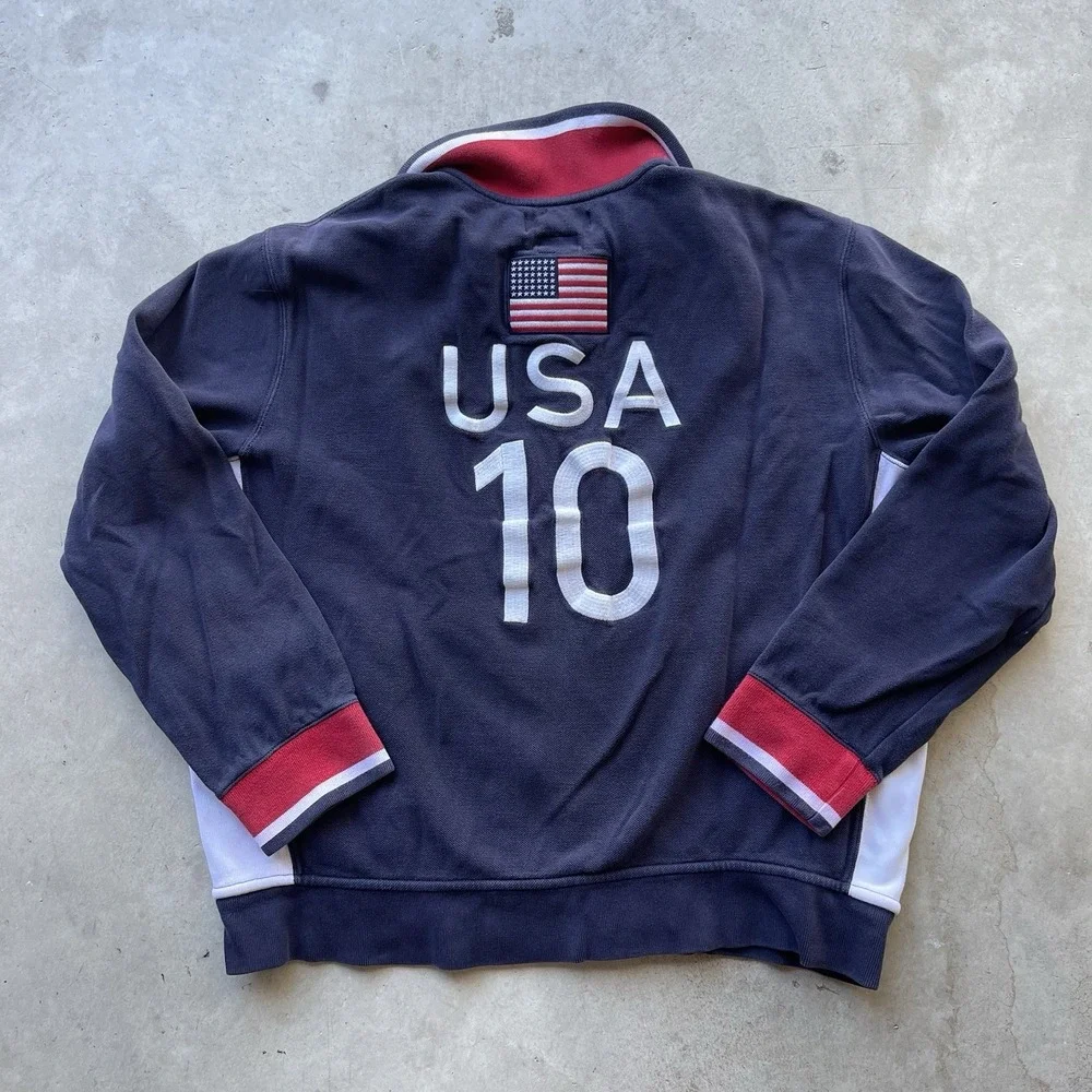 Polo Ralph Lauren Men Jacket XL Navy Team USA Olympic Vancouver 2010 Embroidered